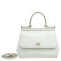 Dolce & Gabbana White Iguana Print Sicily Small Bag