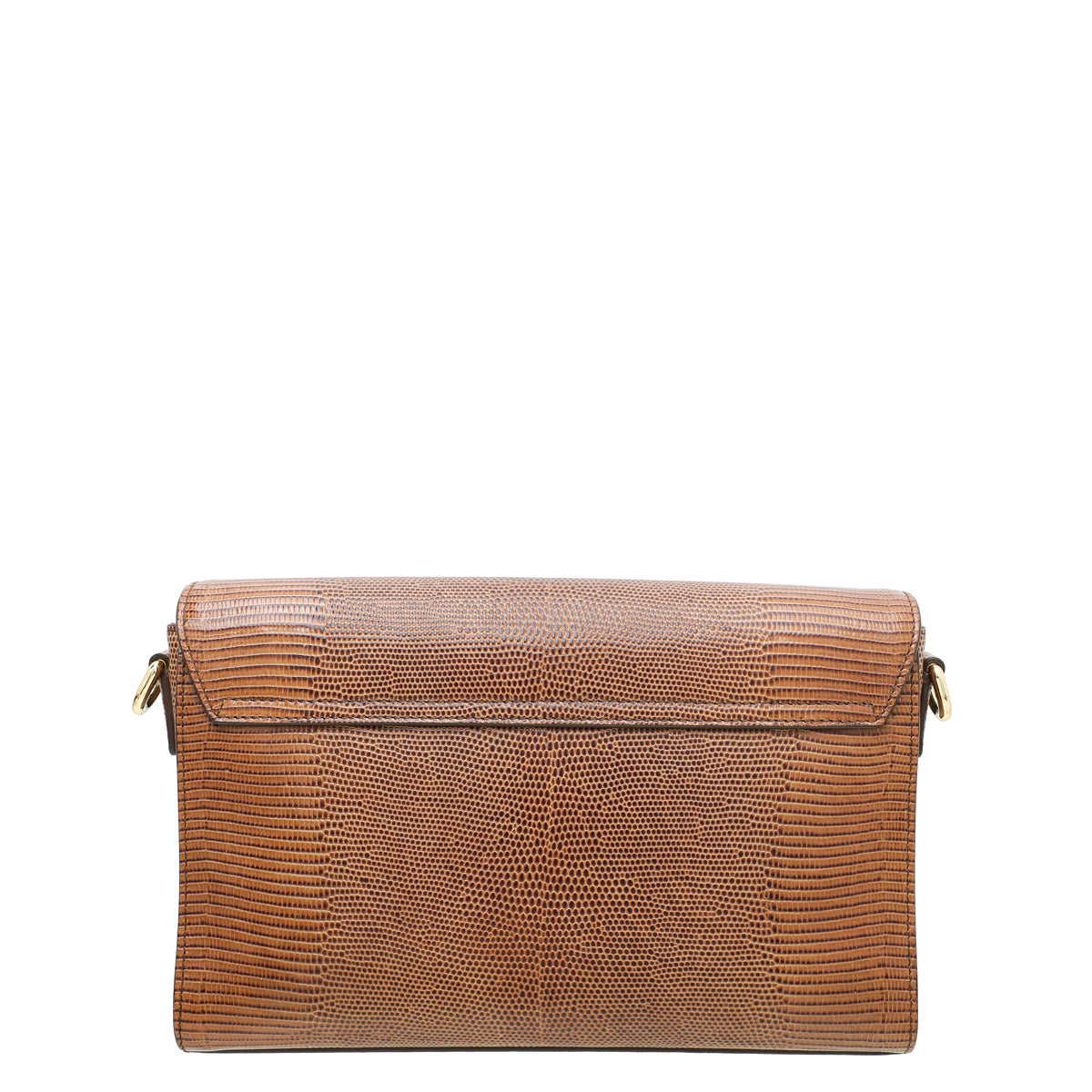 Dolce & Gabbana Browm Lizard Print Miss Monica Medium Shoulder Bag