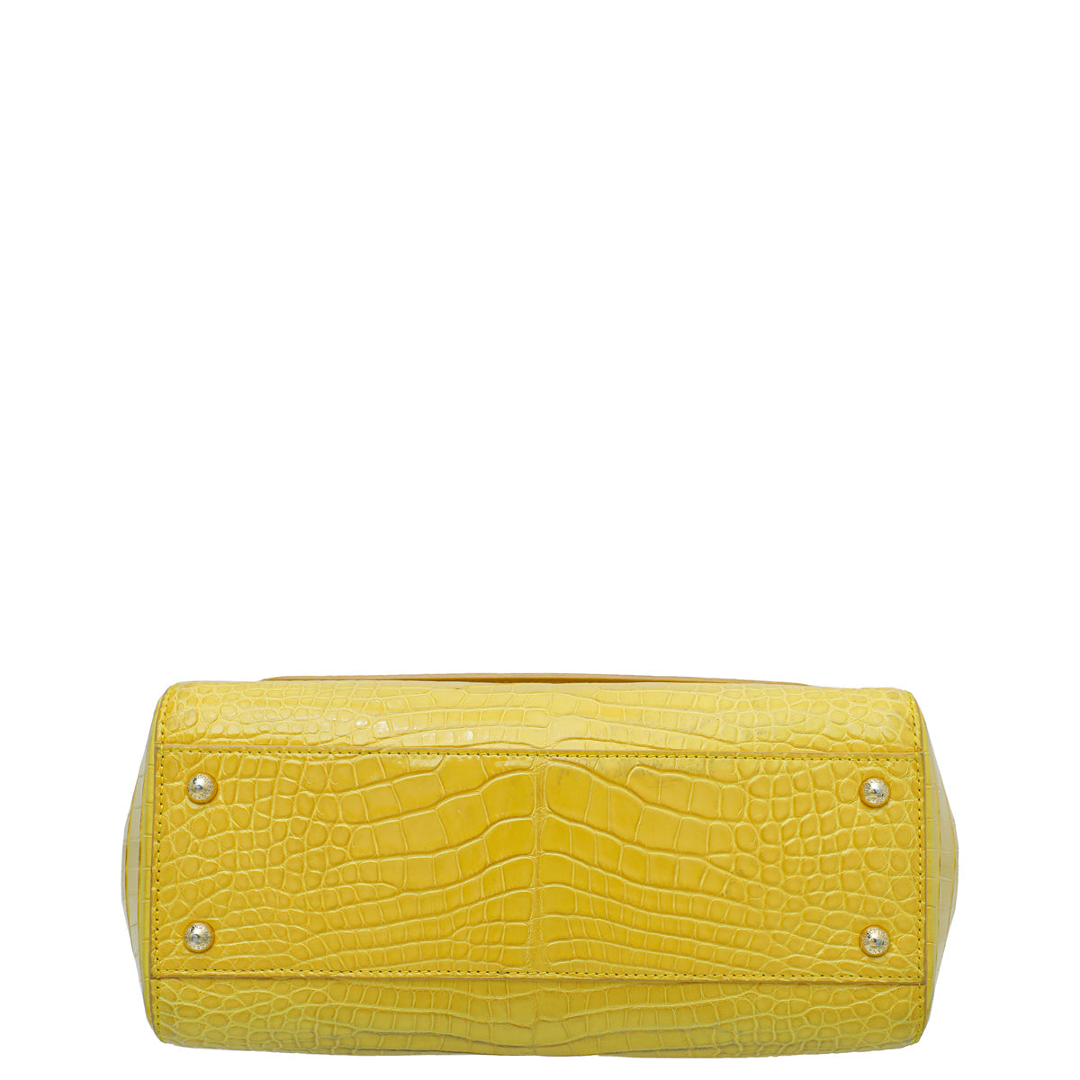 Dolce & Gabbana Yellow Crocodile Sicily Medium Bag