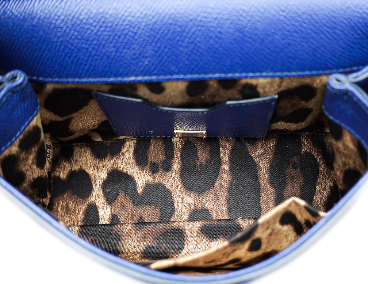 Dolce & Gabbana Blue Dauphine Sicily Small Bag