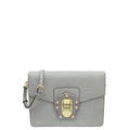Dolce & Gabbana Light Gray Lizard Embossed Lucia Flap Bag