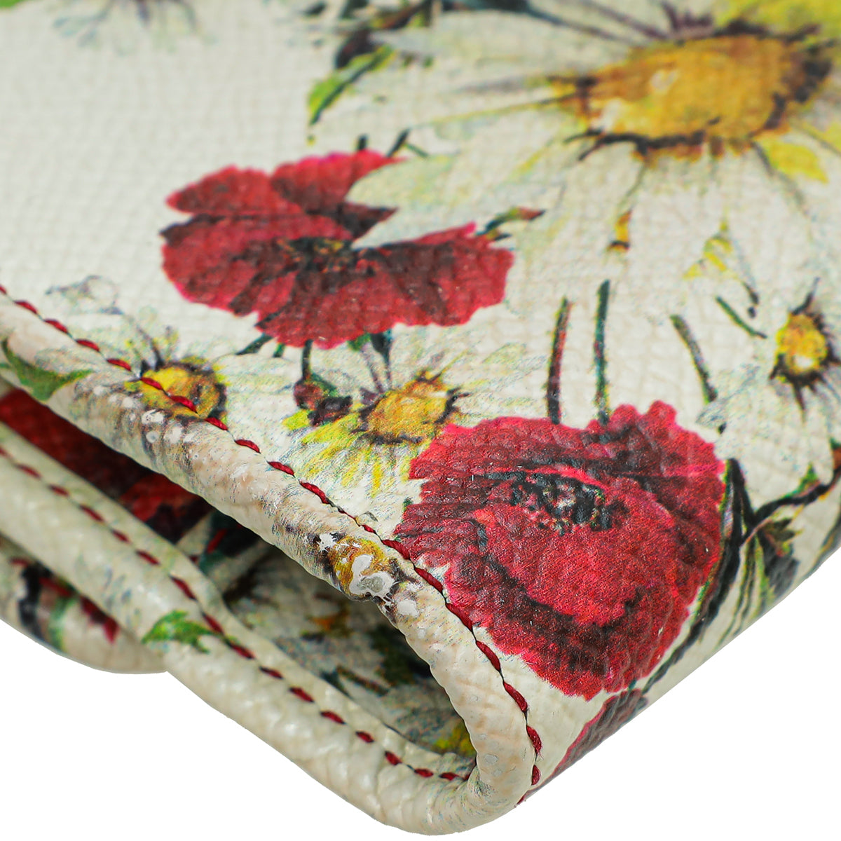 Dolce & Gabbana Mulitcolor Floral  Print Trifold Wallet on Chain