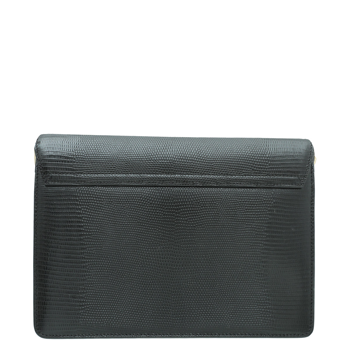 Dolce & Gabbana Black Iguana Print Lucia Flap Bag
