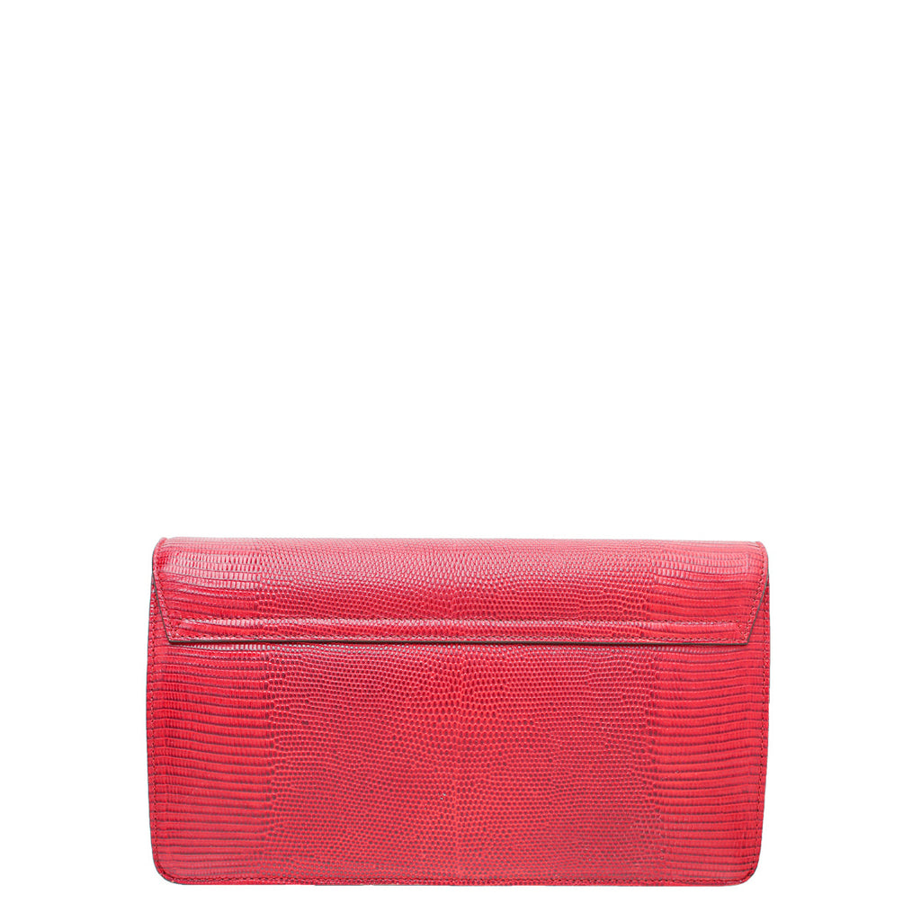 Dolce & Gabbana Red Iguana Print Lucia Shoulder Bag