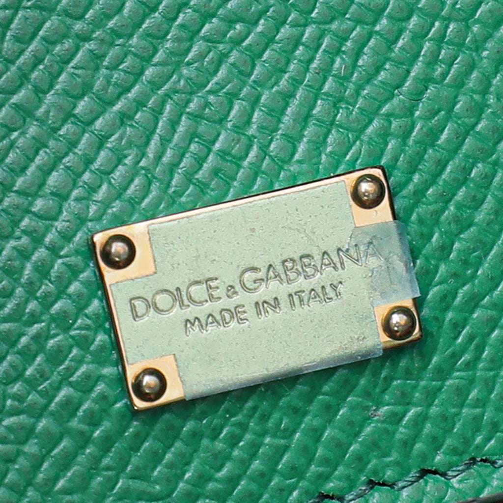 Dolce & Gabbana Green Dauphine Sicily Shopper Medium Bag