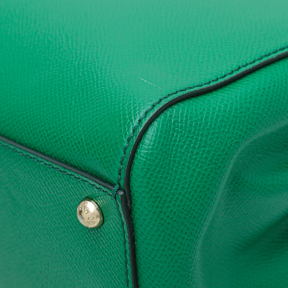 Dolce & Gabbana Green Dauphine Sicily Shopper Medium Bag