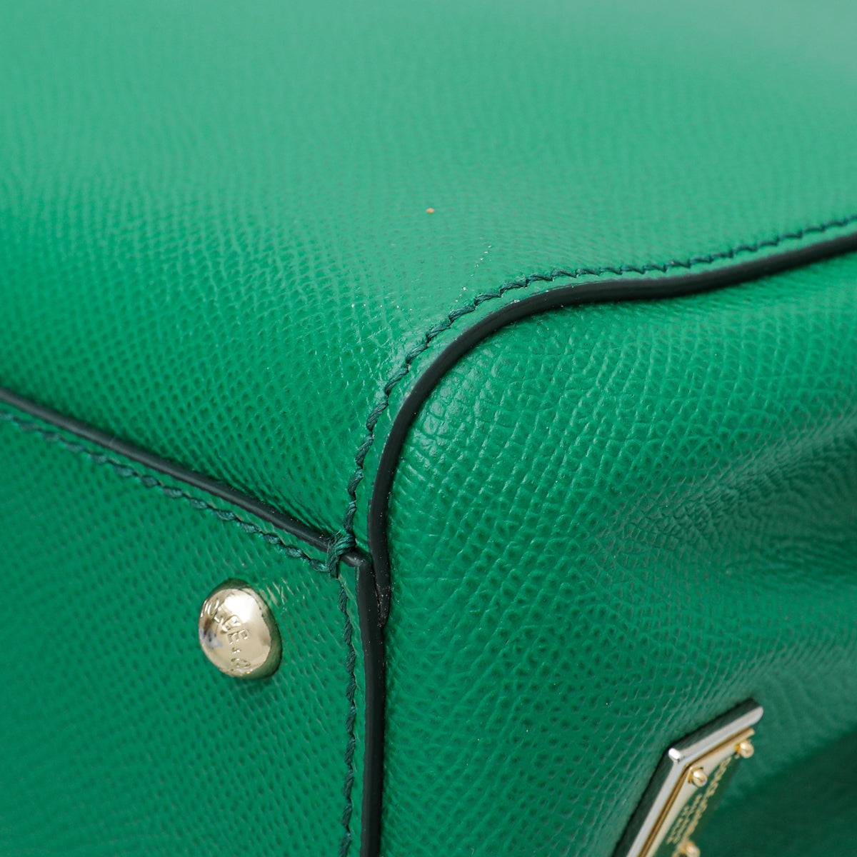 Dolce & Gabbana Green Dauphine Sicily Shopper Medium Bag