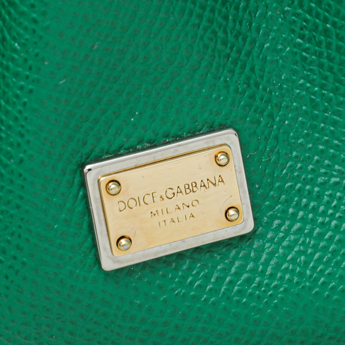 Dolce & Gabbana Green Dauphine Sicily Shopper Medium Bag
