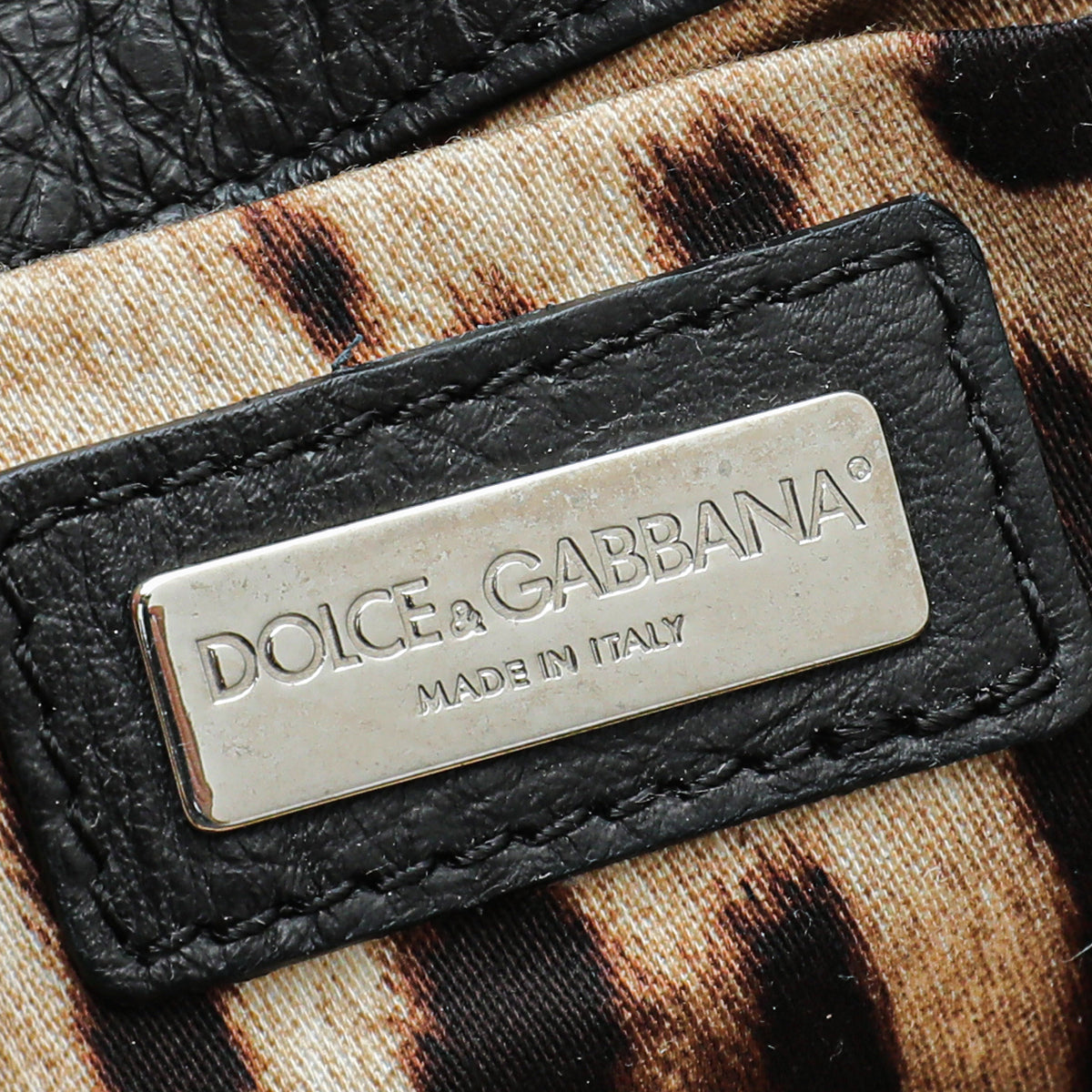 Dolce & Gabbana Bicolor Leopard Print Flap Chain Bag