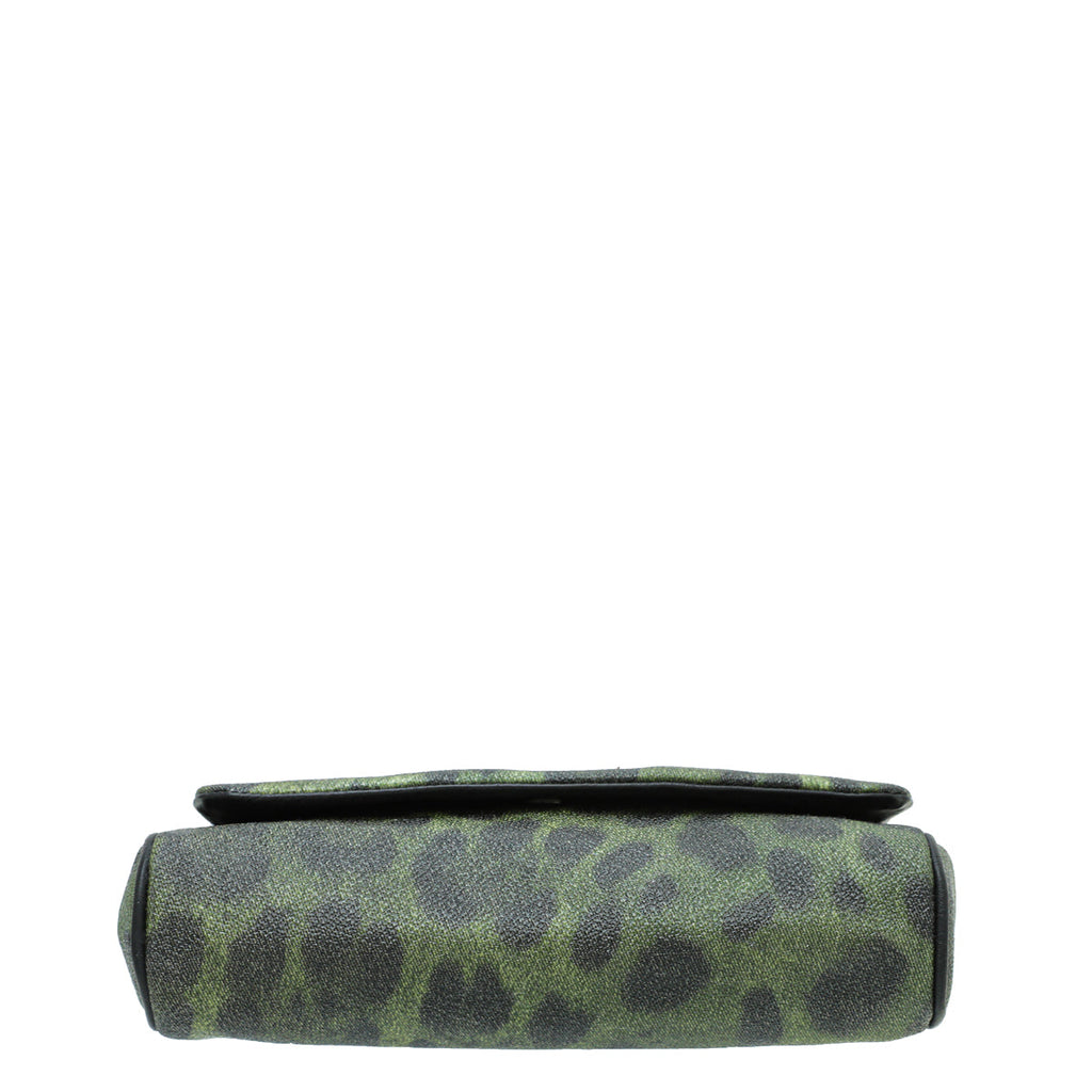 Dolce & Gabbana Bicolor Leopard Print Flap Chain Bag