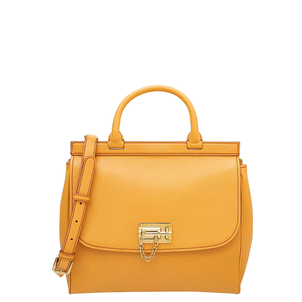Dolce & Gabbana Mustard Dauphine Monica Large Bag
