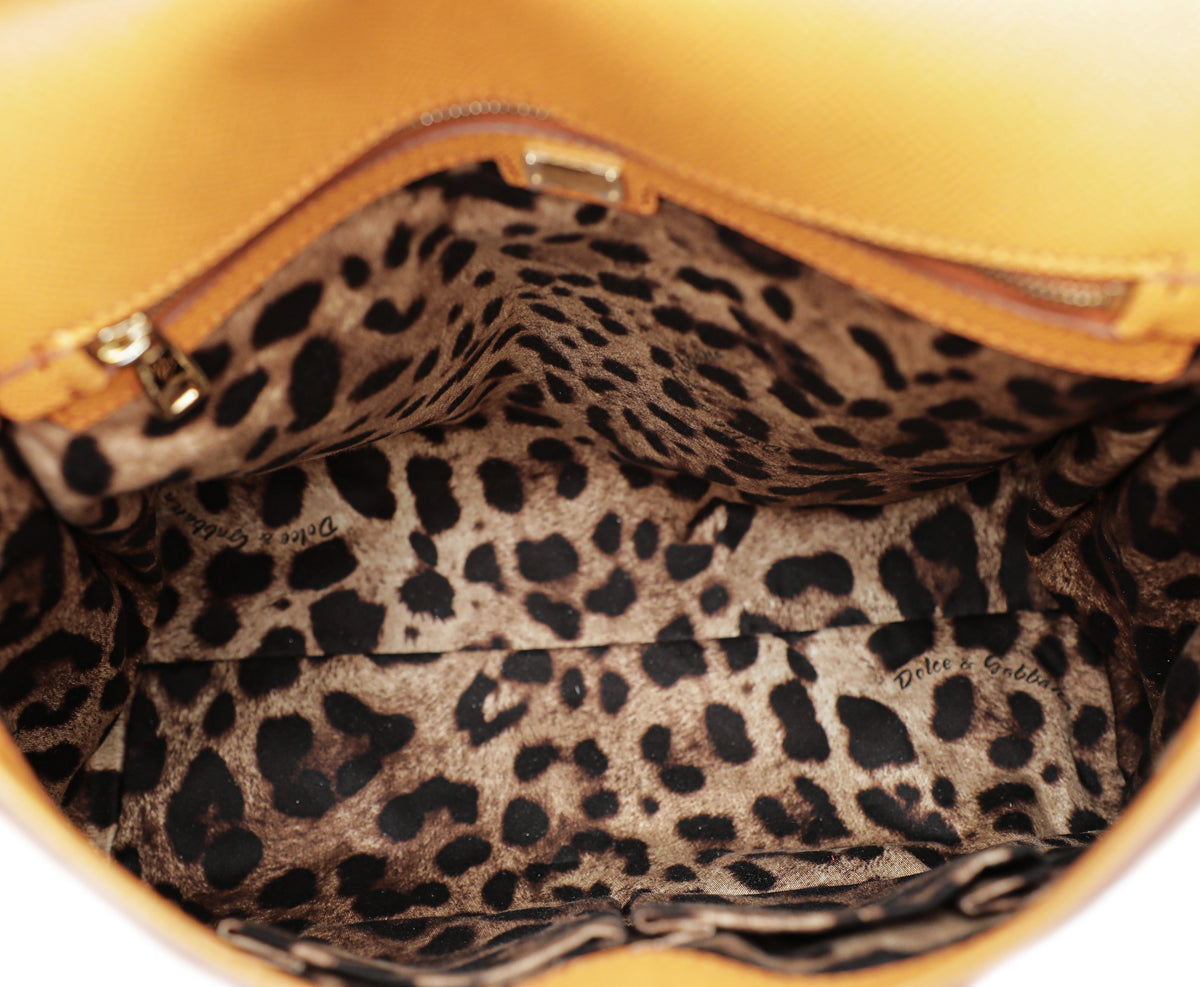 Dolce & Gabbana Mustard Dauphine Monica Large Bag