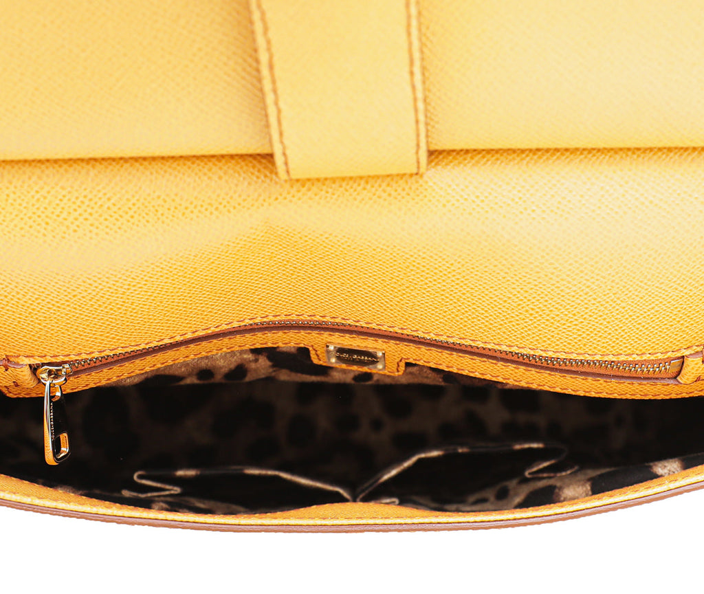 Dolce & Gabbana Mustard Dauphine Monica Large Bag