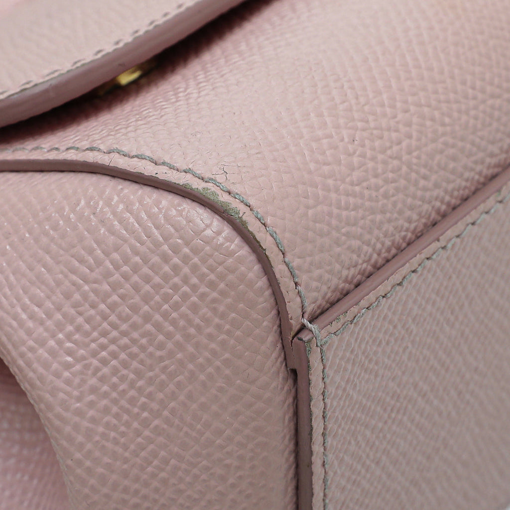 Dolce & Gabbana Light Pink Dauphine Sicily Micro Bag