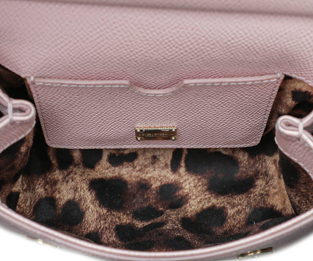 Dolce & Gabbana Light Pink Dauphine Sicily Micro Bag