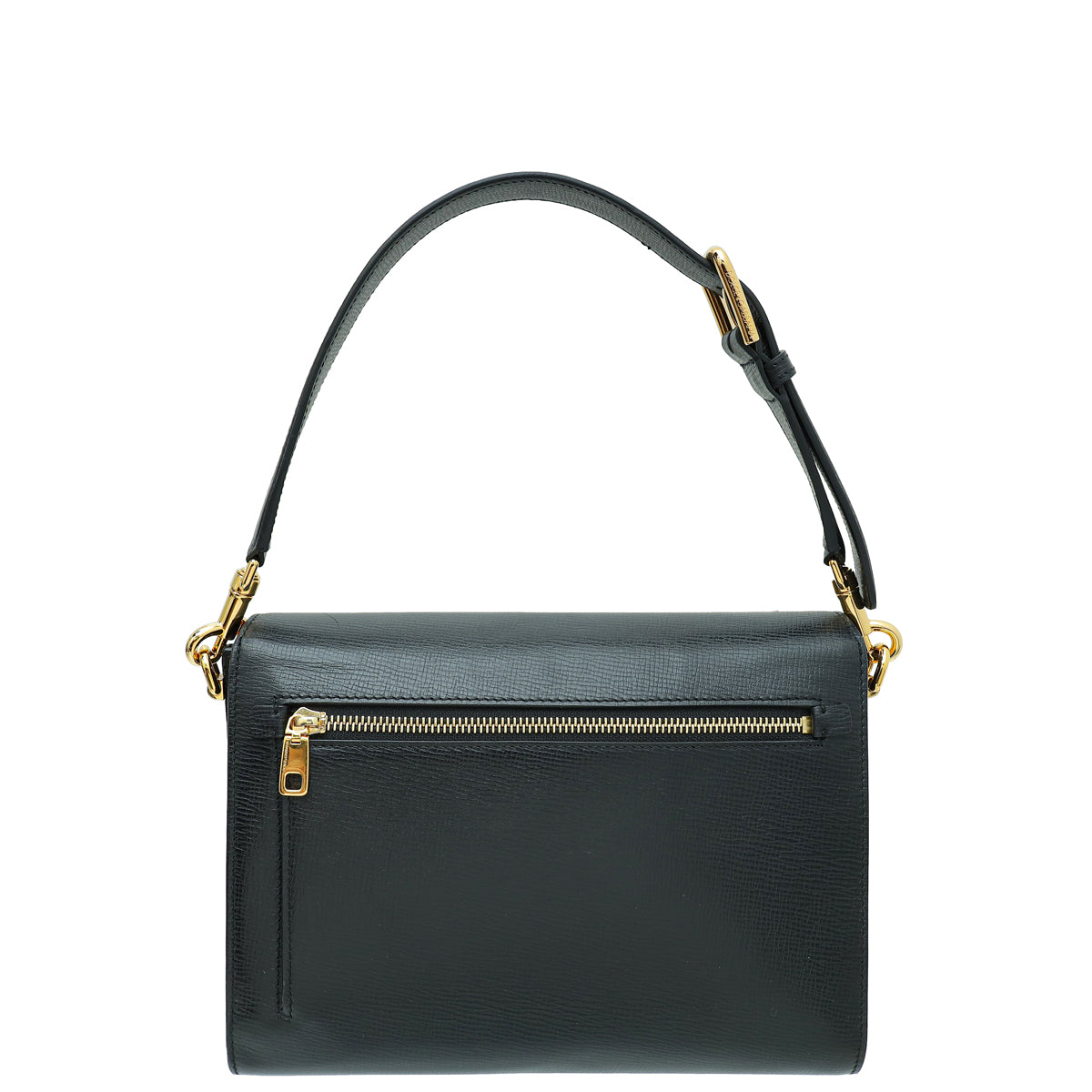 Dolce & Gabbana Black Lucia Bird Applique Embroidered Shoulder Bag