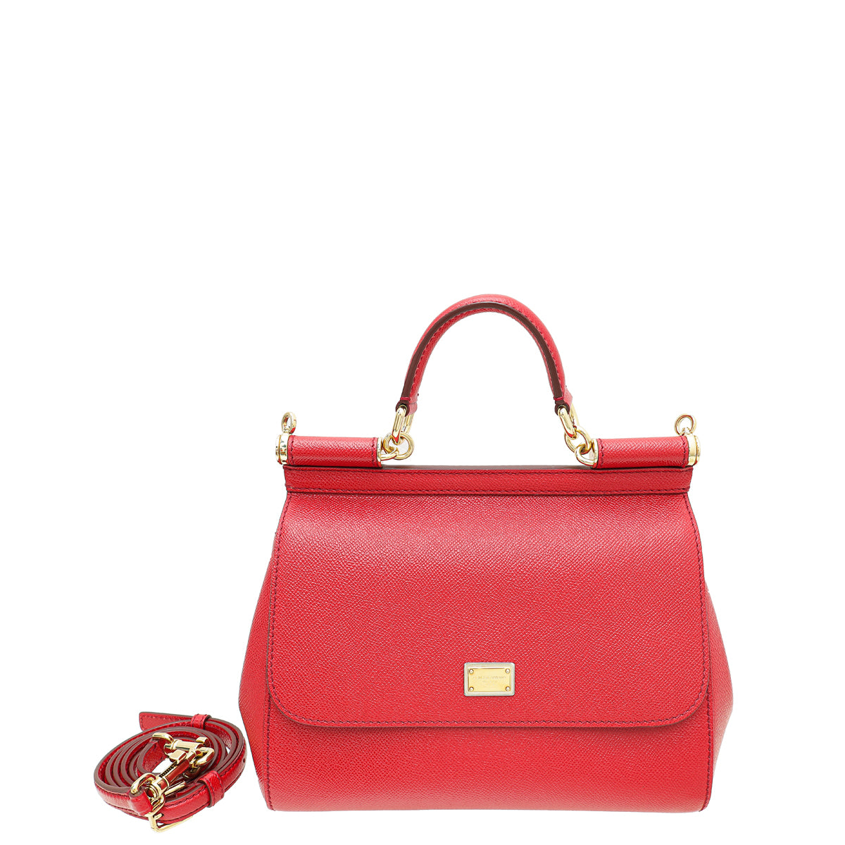 Dolce & Gabbana Red Sicily Dauphine Medium Bag