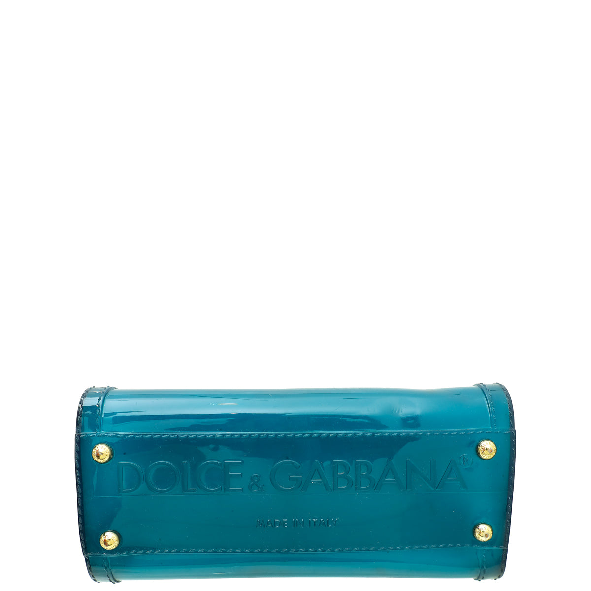 Dolce & Gabbana Teal PVC Rubber Sicily Flap Bag