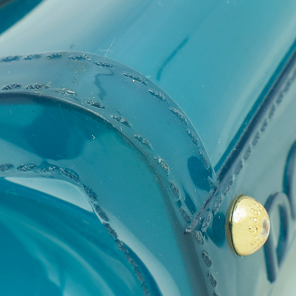 Dolce & Gabbana Teal PVC Rubber Sicily Flap Bag