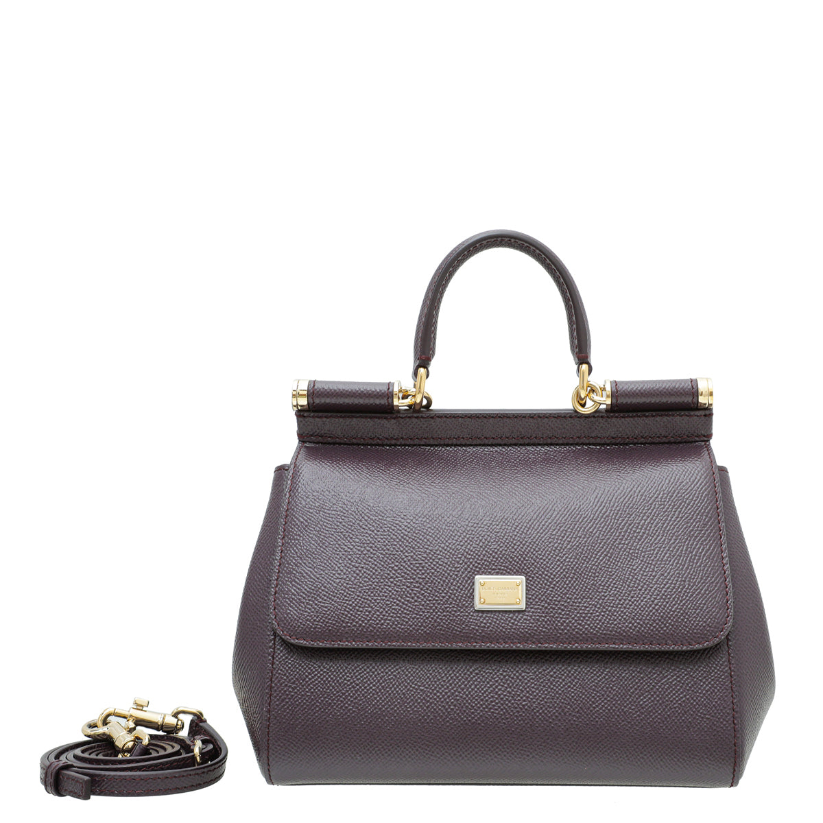 Dolce & Gabbana Aubergine Sicily Small Bag