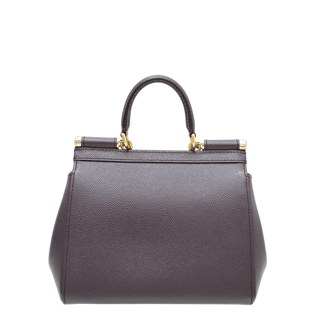 Dolce & Gabbana Aubergine Sicily Small Bag
