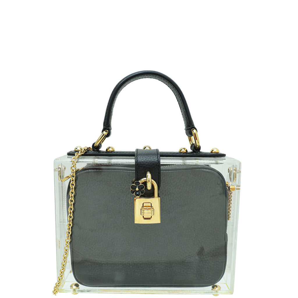 Dolce & Gabbana Black Acrylic & Calf Dolce Box