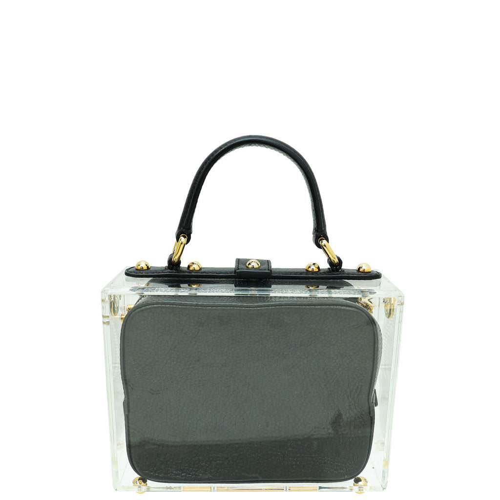 Dolce & Gabbana Black Acrylic & Calf Dolce Box
