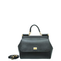 Dolce & Gabbana Black Dauphine Sicily Medium Bag