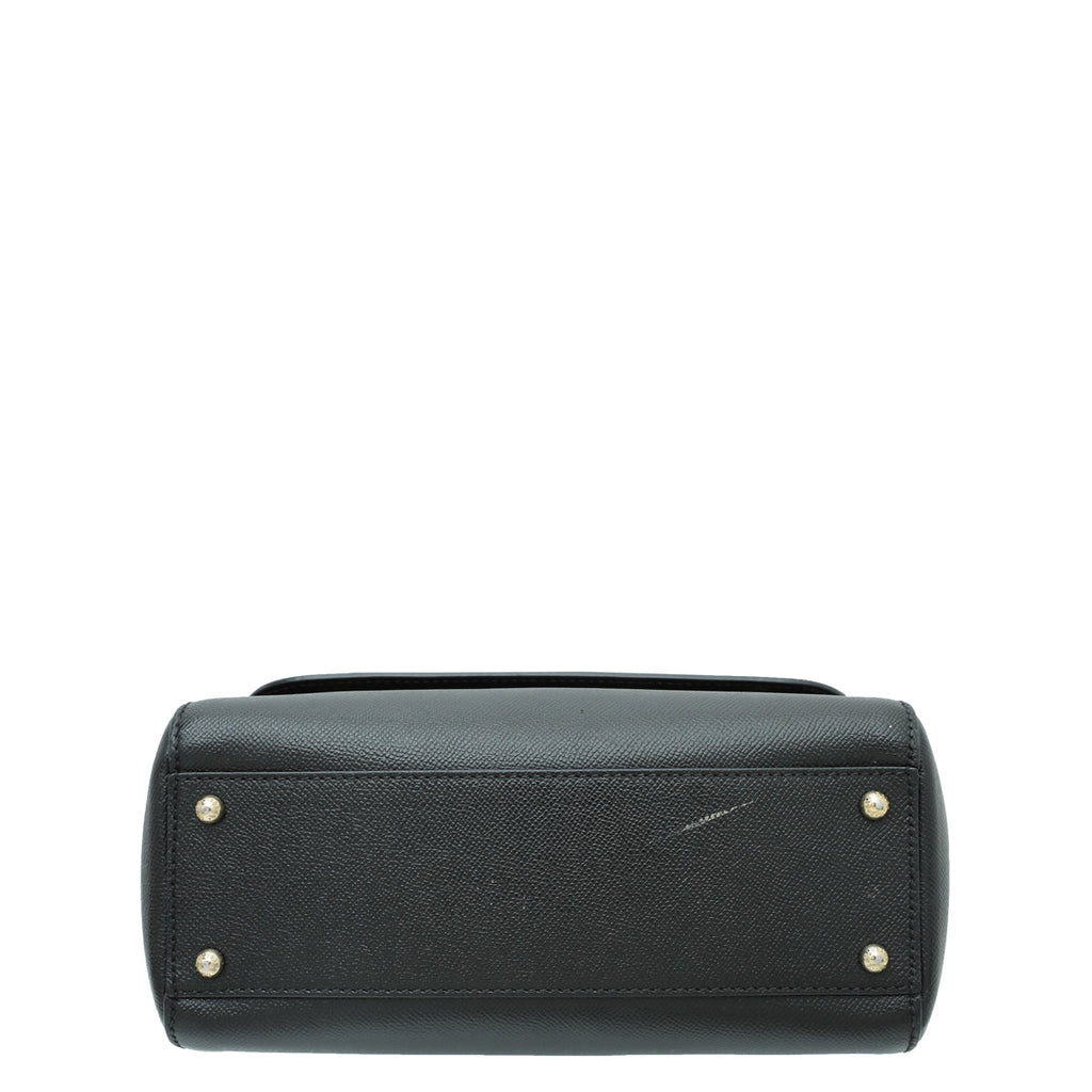 Dolce & Gabbana Black Dauphine Sicily Medium Bag