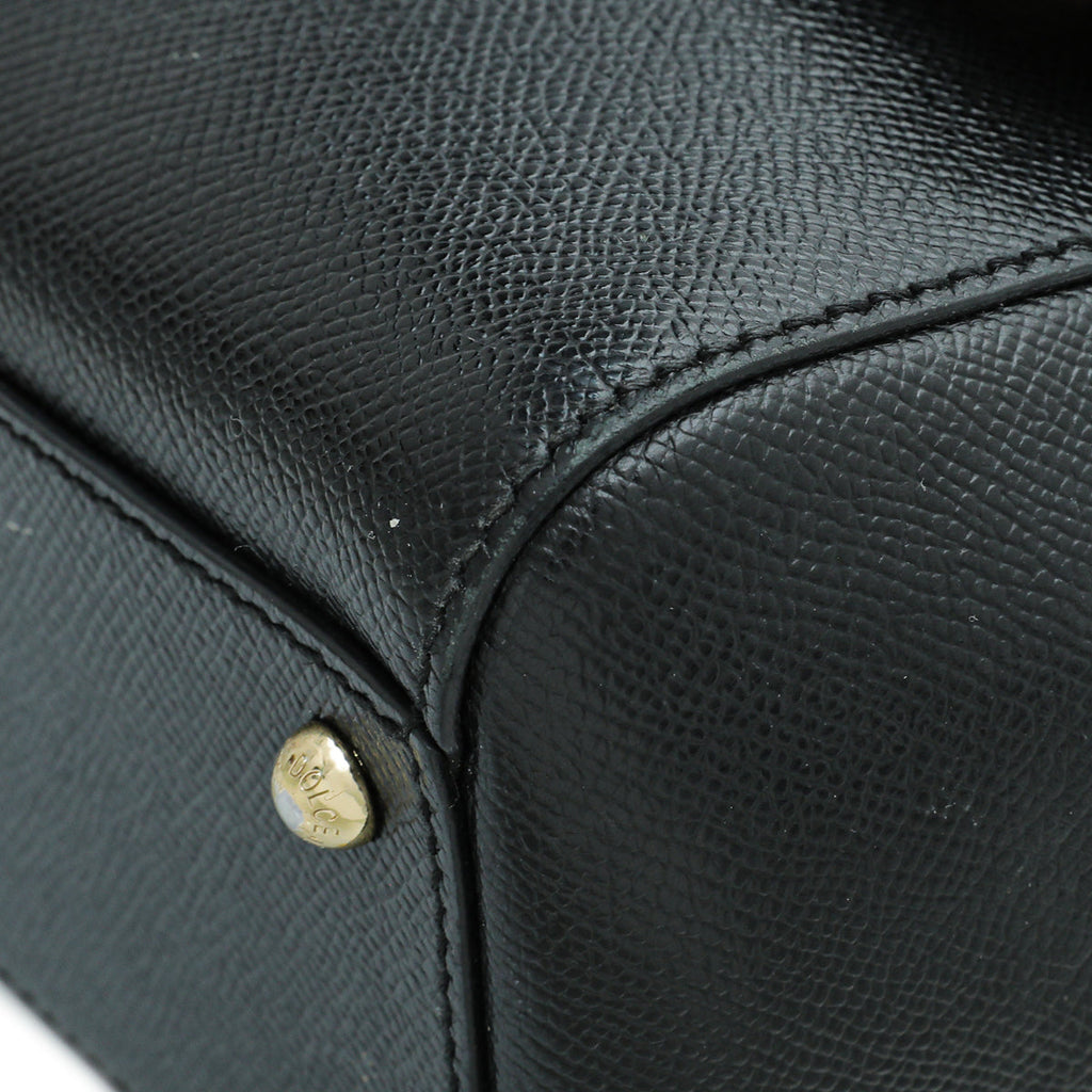 Dolce & Gabbana Black Dauphine Sicily Medium Bag