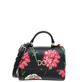 Dolce & Gabbana Black Multicolor DG Floral Print Top Handle Bag