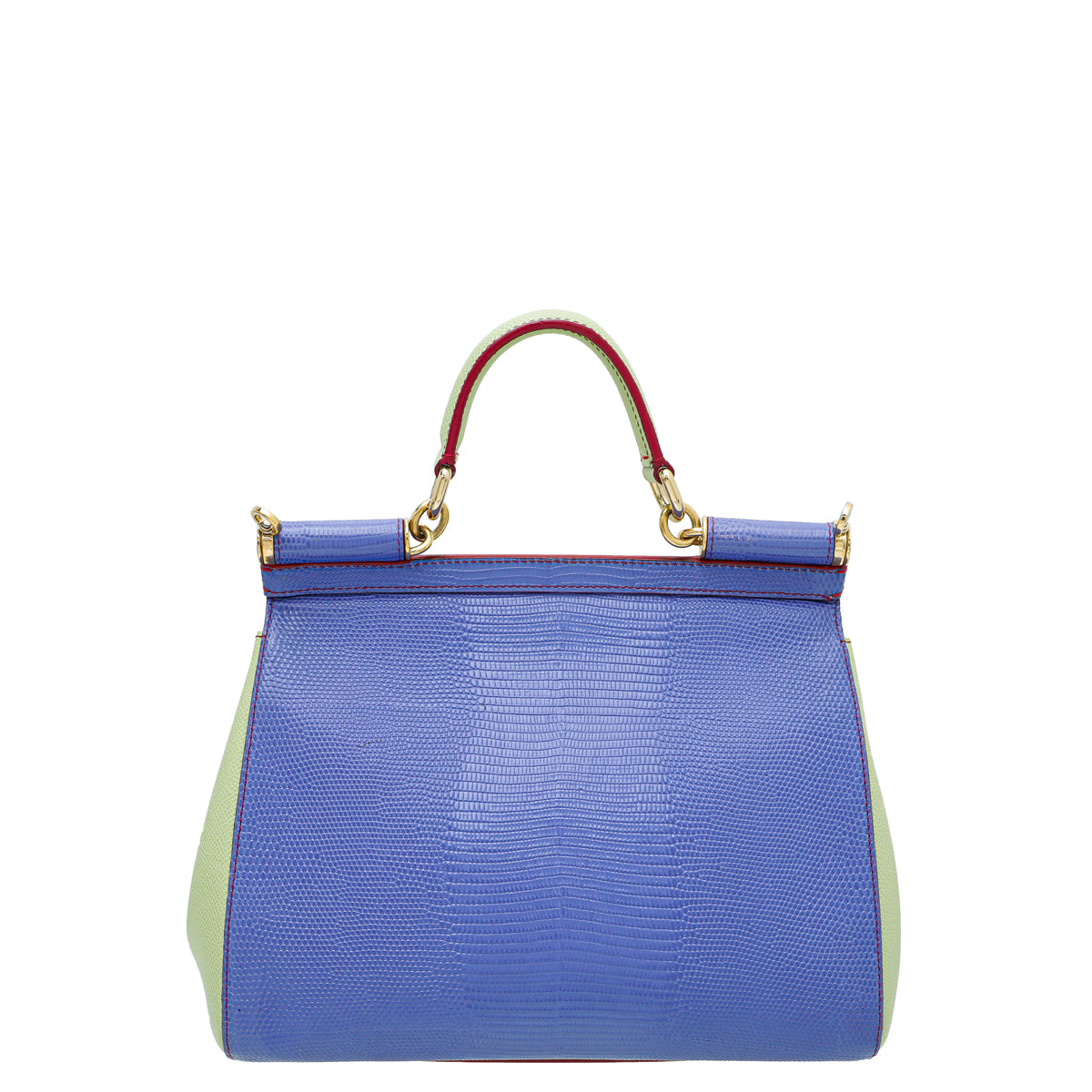 Dolce & Gabbana Multicolor Lizard Print Sicily Medium Bag