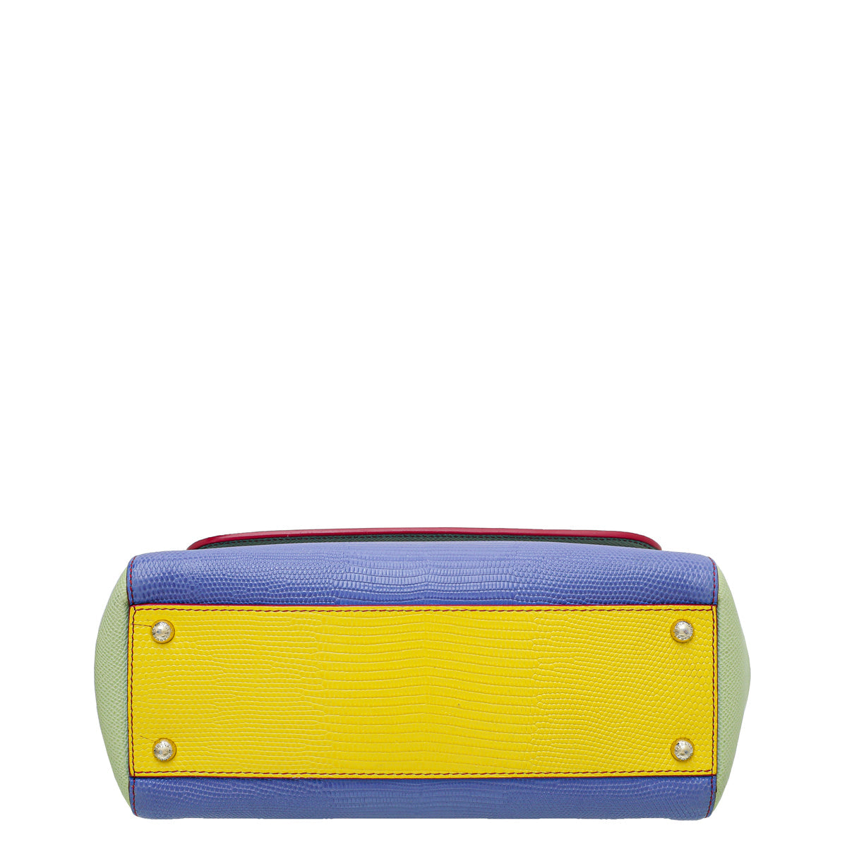 Dolce & Gabbana Multicolor Lizard Print Sicily Medium Bag