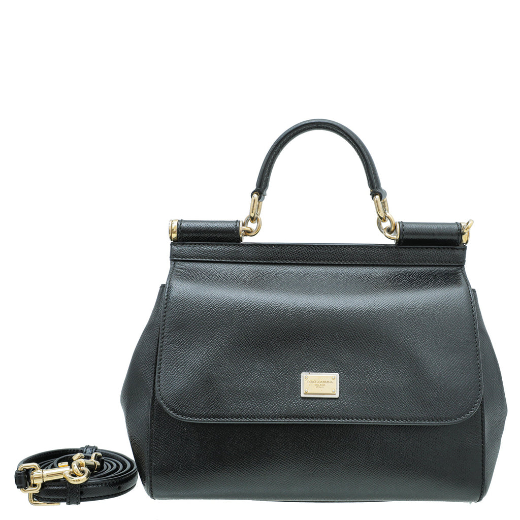 Dolce & Gabbana Black Sicily Medium Bag