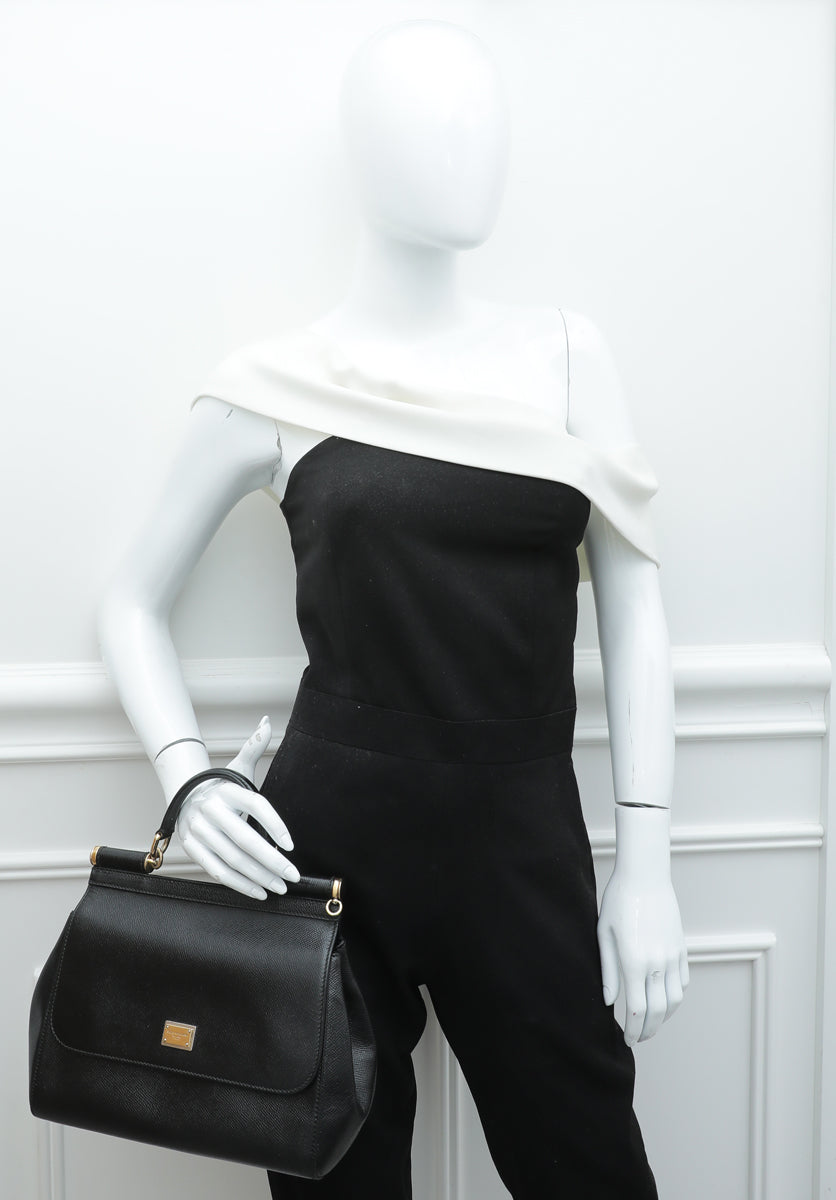 Dolce & Gabbana Black Sicily Medium Bag