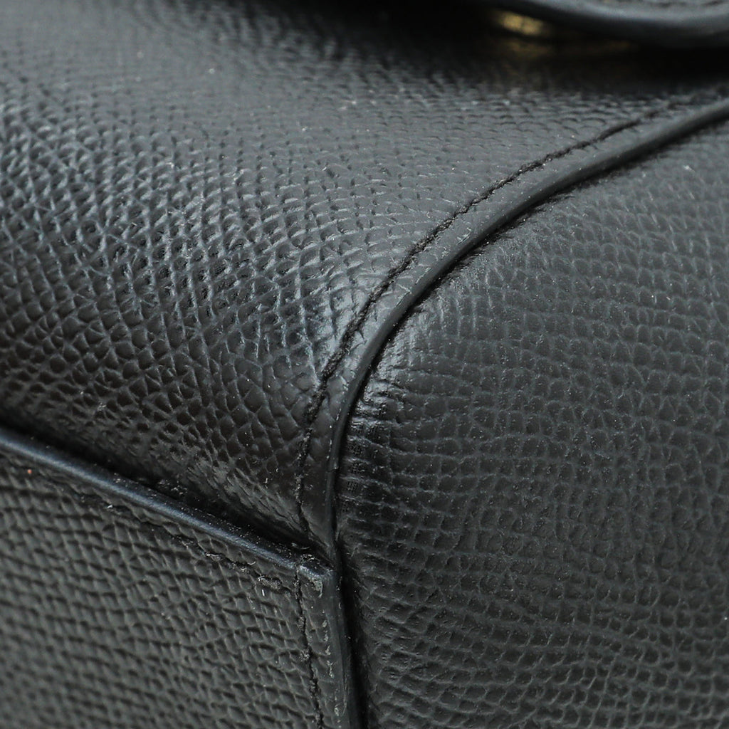 Dolce & Gabbana Black Studded Handle Small Sicily Bag