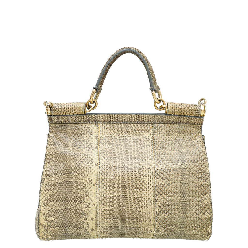 Dolce & Gabbana Bicolor Pony Hair Ayers Sicily Medium Bag