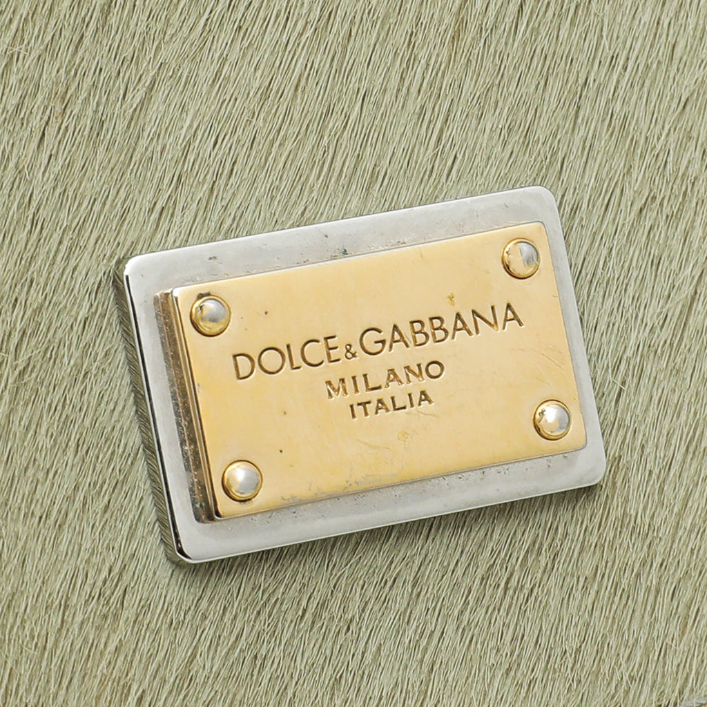 Dolce & Gabbana Bicolor Pony Hair Ayers Sicily Medium Bag