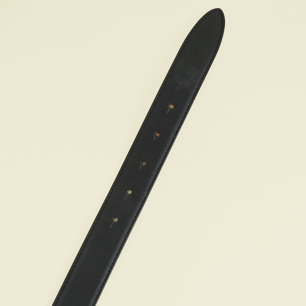 Dolce & Gabbana Black DG Amore Buckle Belt