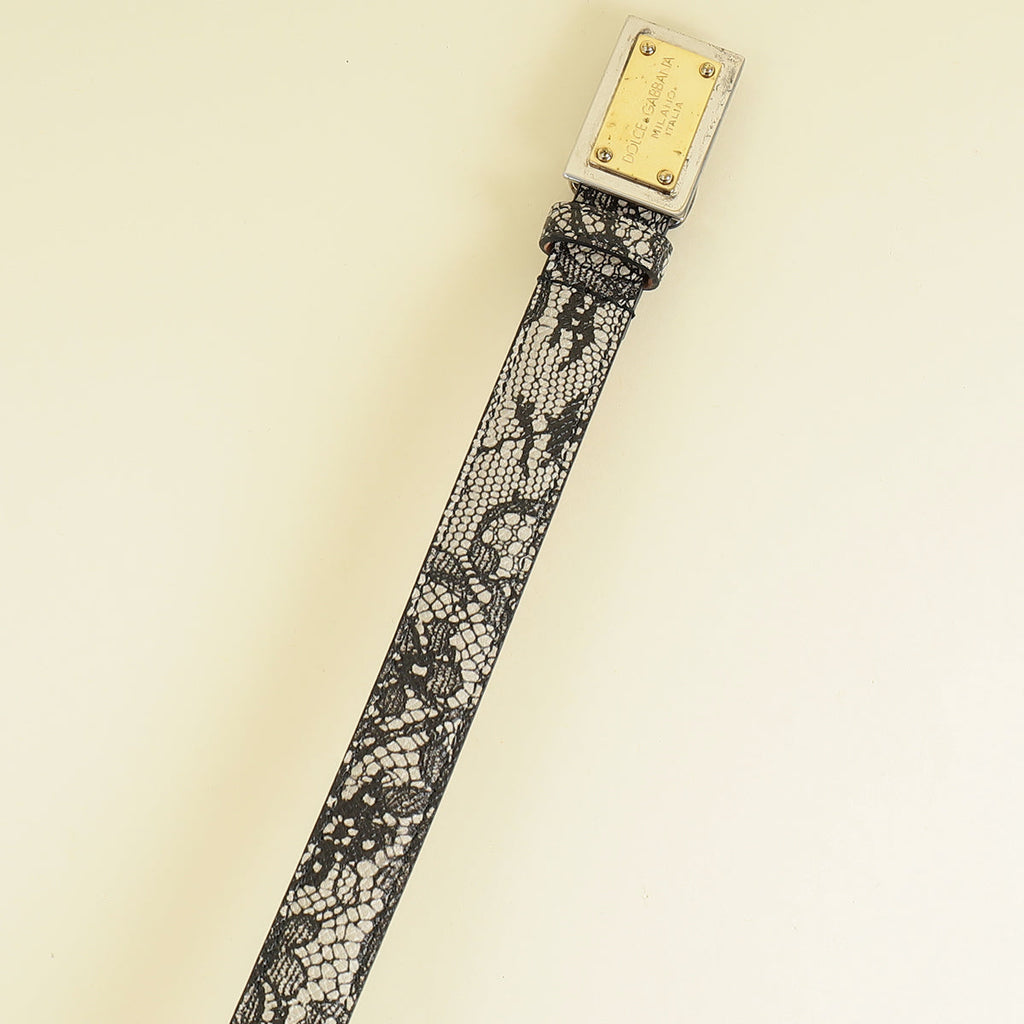 Dolce & Gabbana Bicolor Logo Belt