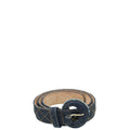 Dolce & Gabbana Blue Denim Quilted Logo Belt 34