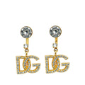 Dolce & Gabbana Gold DG Crystal Drop Earrings