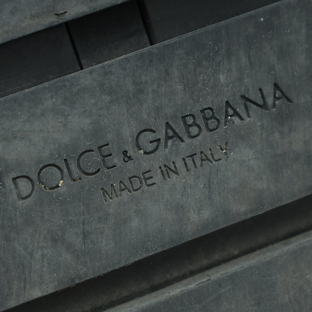 Dolce & Gabbana Tricolor "D&G" Patch Stretch Slip On Sneakers 36