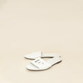 Dolce & Gabbana White DG Logo Cutout Slide Sandal 36