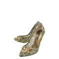 Dolce & Gabbana Bronze Lurex Lace Royale Pump 36
