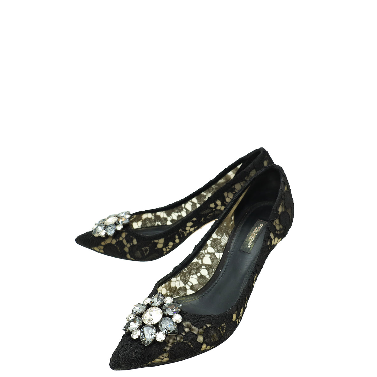 Dolce & Gabbana Black Lace Bellucci Pump 37