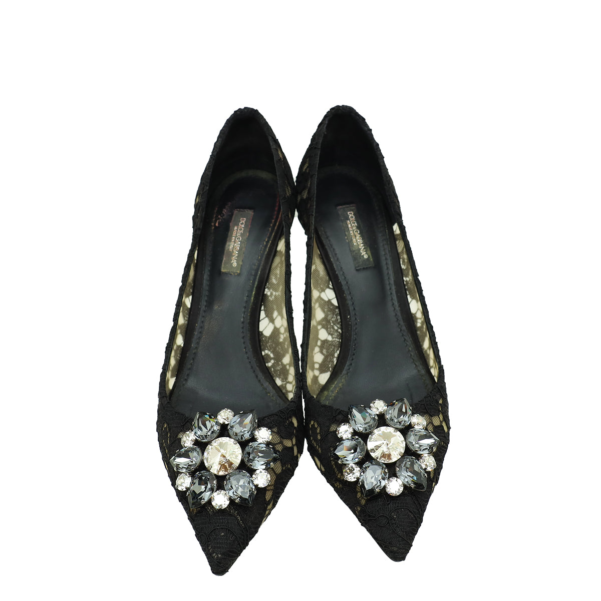 Dolce & Gabbana Black Lace Bellucci Pump 37