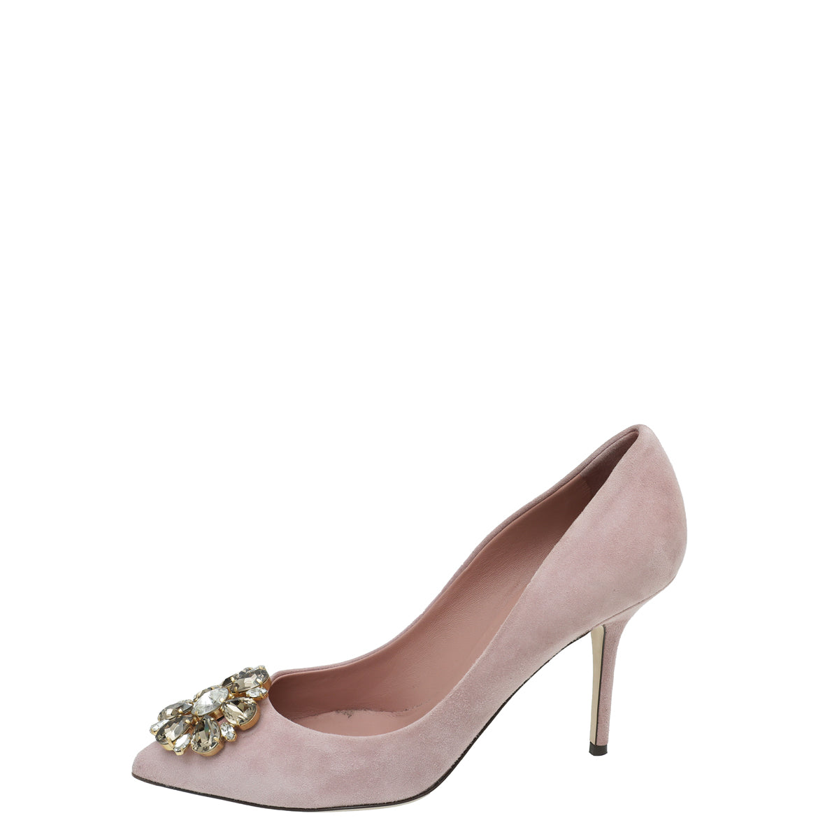 Dolce & Gabbana Soft Pink Suede Bellucci Pumps 39.5