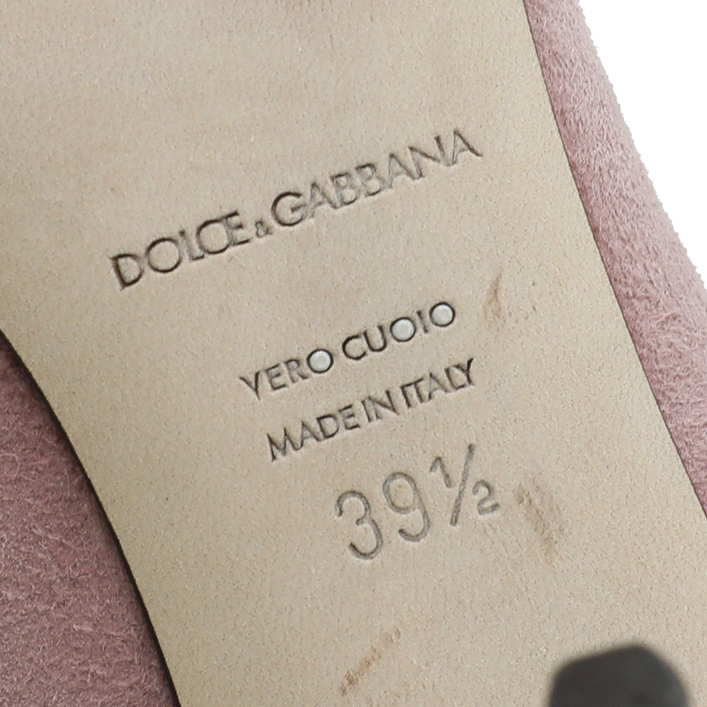 Dolce & Gabbana Soft Pink Suede Bellucci Pumps 39.5