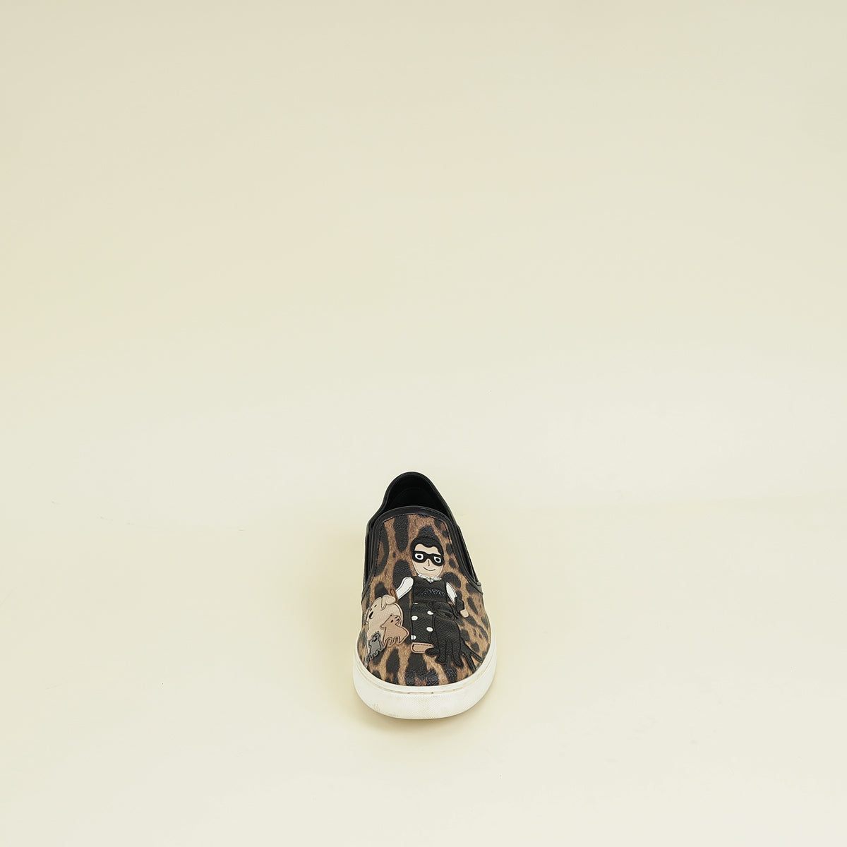 Dolce & Gabbana Brown DG Family Slip On Leopard Print Sneakers 39